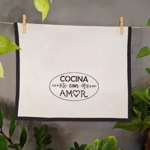 pano de prato cocina com amor